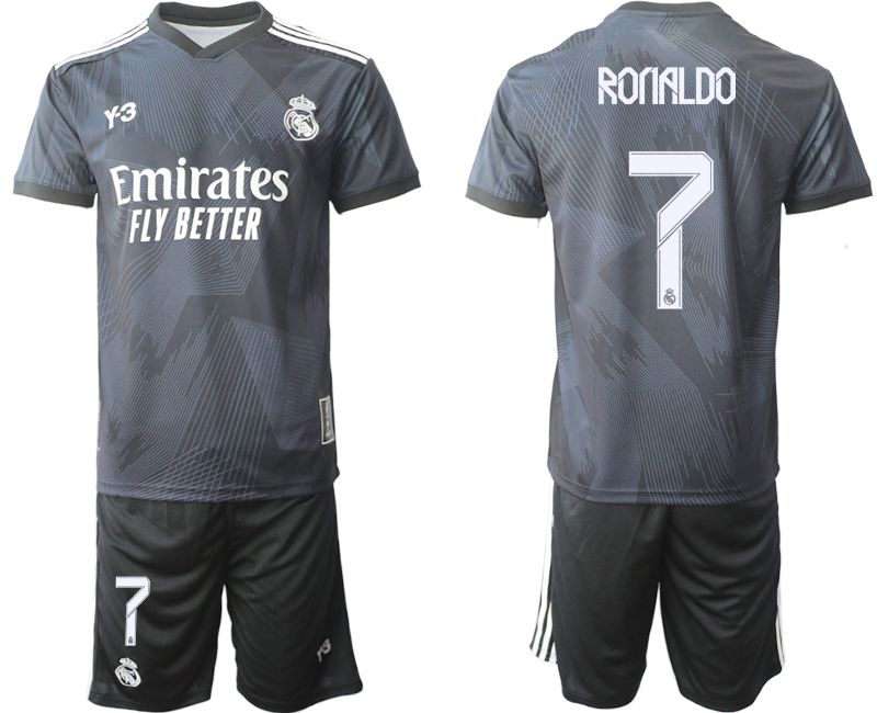 Men 2022-2023 Club Real Madrid Cuarta Camiseta Y3 de black 7 Soccer Jerseys